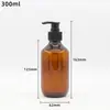 Frasco vazio de plástico PET para shampoo 200/300ml, frasco de pressão para álcool em gel, frasco para sabonete líquido 500ml