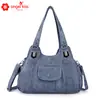 Bolso de Hombro Multifuncional de Gran Capacidad para Comercio Exterior, Viaje de Negocios, Trayecto Diario, Bolso Cruzado Lavado Creativo de Moda