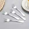 Venta al por mayor de fábrica serie 10 acero inoxidable punta de postre tenedor de fruta hogar restaurante transfronterizo Amazon con ventas calientes