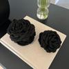 Pinza para el cabello retro estéreo de flor rosa, pinza trasera para la cabeza, accesorio versátil para el cabello, elegante tocado de flor roja para la cabeza, tamaño grande