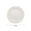 Plato Llano Occidental de Cerámica Doble Línea Dorada Dibujo Borde Dorado Plato Redondo Plato Creativo Plato para Bistec Plato para Pasta Plato para Desayuno