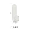 Gancho adhesivo acrílico para llaves, ropa, sin costuras, fuerte adhesivo, sin perforaciones, gancho para puerta de baño, gancho nano trasero para baño