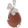 Venta al por mayor de comercio exterior cristal natural libélula colgante gota de diamante moda europea y americana simple joyería collar para hombres y mujeres