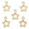 Accesorios de joyería DIY de aleación colgante de estrella de cinco puntas hueco pulsera llavero colgante decorativo L348