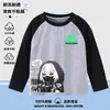 Camiseta infantil de manga longa 100% algodão com tema Força Delta, gola redonda Camiseta base Lobo Vermelho Weilong, camiseta raglan para meninos