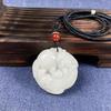 Colgante Ruyi Redondo de Jade Afgano Pixiu Doble Amuleto Pixiu para Hombres y Mujeres Colgante de Jade Colgante de Jade Blanco de Xinjiang