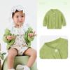 Coolumi Primavera y Verano Bebé Tejido Fino Ropa Anti-Frío para Aire Acondicionado Algodón Clase A Manga Larga Niño Pequeño Color Sólido Transpirable Chaqueta
