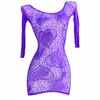 Seducción Nocturna Lencería Sexy: Vestido Sexy de Malla Ajustado sin Hombros con Diseño Hueco de Corazón, Atrevido y Tentador Conjunto de Malla 9052