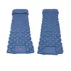 Colchoneta inflable para dormir de camping al aire libre, portátil, inflable con bomba de pie, con almohada integrada, soporte de patrón de diamante, tela Spring Yasong