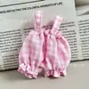 Novo estilo pingente Leader Dog, calça floral, roupas de boneca, macacão floral, calça bolha, roupas e acessórios Labubu
