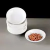[Benefício para Fãs] 4 polegadas Pratos de Molho de Cerâmica Branca Pura, 10 Peças de Pratos de Molho Redondos de Porcelana Branca para Uso Doméstico