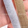 Cinturón Plano de Goma Elástico Blanco con Base Dorada y Chalote Dorado Decorativo Sexy Plateado Chalote Tejido Elástico Cinturón de Joyería Cinturón para Sombrero