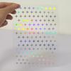 Filme a laser quatro cantos estrela lettering adesivos decoração coloridos laser adesivos instantâneos Amazon atacado