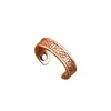 Anillo Abierto Elegante y Sofisticado con Patrón Tallado Tótems para Hombres, Venta Caliente Transfronteriza Anillo de Moda Retro Magnético de Cobre Rojo