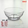 Oferta especial de fábrica tazón para fideos instantáneos resistente al calor tazón transparente para ensalada de frutas y verduras tazón para sopa material blanco refinado tazón de vidrio con barra horizontal