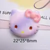 Cabeza de gato arcoíris de dibujos animados brillante cuerda de clip para el pelo de gel de crema diy funda para teléfono móvil refrigerador zapato flor accesorios de resina lote