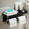 Caja de Pañuelos de Baño Montada en la Pared Soporte para Papel Higiénico de Baño Sin Perforaciones Impermeable Caja para Papel Higiénico Soporte para Rollo de Papel Higiénico