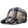 Gorra de Béisbol Estilo Coreano Primavera y Otoño Cuadros Cepillados Rasgada Visera Lisa Dura Personalidad Rota Gorra Transfronteriza Transmisión en Vivo