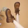 Venda Quente Botas de Neve Estilo Martin com Solado Grosso Femininas 2026 Inverno Novo Aumentam a Altura Plus Veludo Quente Emagrecimento Botas Curtas Sapatos de Algodão do Nordeste