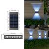 Lâmpada de parede solar lâmpada de jardim ao ar livre lâmpada de paisagem à prova d'água villa lâmpada de arruela de parede de jardim lâmpada de atmosfera de superfície de parede ao ar livre