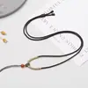 Cordão para Pingente Atacado Multi-Color Cordão de Pescoço Ágata de Jade Cordão Trançado Ajustável Cordão de Colar Cordão de Contas de Jade