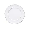Prato de Base Plástico Patinado Lua Branco 25cm - Lyor