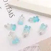 Accesorios de Oso de Resina Transparente de Colores Dulces Materiales para Pulsera Pendientes Collar Llavero Colgante Hechos a Mano DIY