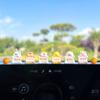 Lindo Mo, pequeño animal enojado, adornos para coche, texto de bendición, consola central del coche, pantalla de navegación, decoración
