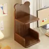 Prateleira de Armazenamento para Mesa de Madeira Maciça Pequena Estante para Livros para Mesa Dormitório Estação de Trabalho de Escritório Suporte de Armazenamento de Livros para Mesa