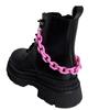 Cadena acrílica color dopamina cadena para zapatos cadena desmontable para zapatos de lona Botas Martin zapatos versátiles de color caramelo accesorios para zapatos Nuevo