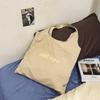 Nueva Bolsa de Gran Capacidad para Mujer 2025 de un Solo Hombro con Estampado de Letras, Bolsa para Mujer Pequeña, Fresca, para Compras, Bolsa de Tela Versátil, Tendencia para Mujer