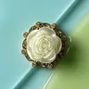 Flor de liga popular de alta qualidade, acessórios de pedra preciosa rosa branca para cabelo, sapatos, bolsas, acessórios de cabeça, acessórios DIY