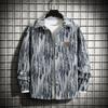2024 Outono e Inverno Comércio Exterior Novos Homens Tie Dye Jaqueta de abotoamento único Jaqueta Masculina Casual Solta Plus Size Lapela