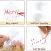 Enfeites de Natal Pendentes Transparentes Redondos de Acrílico com Furos DIY Árvore de Natal Festa Pendentes Suprimentos