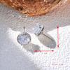 Pendientes redondos de estilo coreano con incrustaciones de circonita y diamantes superbrillantes, de acero de titanio, cobre y plata, chapados en plata, para perforación de hueso de la oreja, joyería de alta gama
