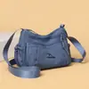 Bolso de mujer nuevo simple versátil bandolera gran capacidad multi-compartimento bolso cruzado moda retro bolso de mamá mujer