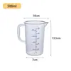 Taza Medidora de Plástico Acrílico 500ml con Escala Jarra Medidora de PC para Agua 200ml 5000ml Resistente a Altas Temperaturas Suministros para Tienda de Té de Leche