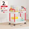 Estantería de Almacenamiento Carrito de Baño Cocina Baño Dormitorio Estantería de Almacenamiento Multicapa Móvil de Pie