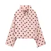 Z Estilo Europeu e Americano Transfronteiriço 2026 Nova Moda Elegante Roupas Femininas Atacado Jaqueta Rosa de Bolinhas Manga Longa 4341730