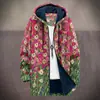 2025 Cardigan Casual Masculino com Capuz e Zíper Padrão Tie-Dye Cross-Border Temu Jaqueta de Algodão Forro Cinza DIY