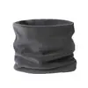Máscara de Equitação Quente à Prova de Frio com Forro de Fleece de Camada Dupla para Outono e Inverno, Cor Sólida Simples, Versátil, Proteção de Pescoço, Cachecol à Prova de Vento de Duplo Propósito