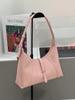 Bolsa Feminina de Couro Baidi 2025 Novo Estilo Couro Bovino de Camada Superior Bolsa Bolinho Bolsa de Ombro Francesa Bolsa de Mão Meia-Lua Bolsa Almofada