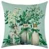 Funda de Almohada Serie Flores de Primavera Nueva Temu Amazon Cojín Decorativo para Sofá Etiquetado y Dropshipping