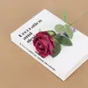 Pequeña Rosa de Terciopelo Día de San Valentín Chino Boda Flor Artificial Decoración Hogar Hotel Arreglo Floral Fabricante Flor Artificial Mayorista