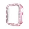 Adequado para Caixa Protetora Apple Watch 10, Dupla Fileira de Diamantes Incrustados, Estrutura de PC Oca, Caixa para Relógio iWatch S11