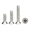 Tornillos Autorroscantes de Cabeza Plana Ranura de Cruz Acero Inoxidable 304 M2/M3/M4 Tornillos Autorroscantes de Cabeza Plana Tornillos Kb