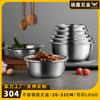 Lavabo Estilo Europeo de Acero Inoxidable 304 con Borde Invertido Grande Lavabo Doméstico para Fideos y Huevos Frutas y Verduras Borde Ancho Profundización Lavabo Multiusos