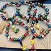 Pulseras de Arena Dorada Estilo Antiguo, Souvenirs del Templo y Atracción Cultural de Beijing, Pulseras de Vidrio con Ceniza de Incienso al por Mayor