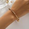 Uma personalidade dourada luz luxo high-end sentido vento frio primavera retrátil pulseira feminina
