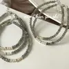 Onihan Pulsera de Perlas y Piedra Flash de Plata Esterlina S925 Hecha a Mano con Cuentas Estilo Fresco de Verano para Mujer Pulsera de Luz de Luna para Niña